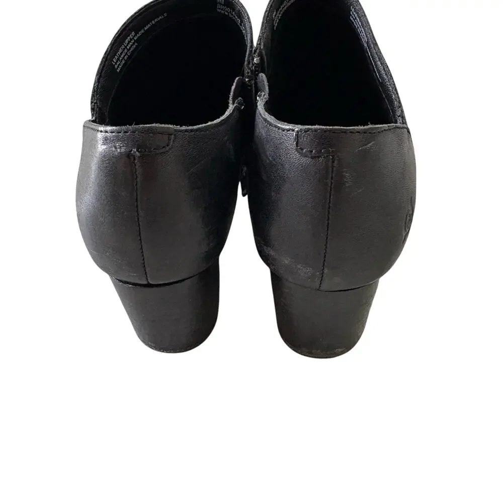 Born Shari II black leather booties  size 9